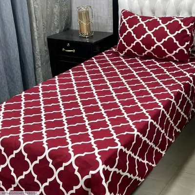 2 Pcs Crystal Cotton Printed Single Bedsheet thumbnail 2