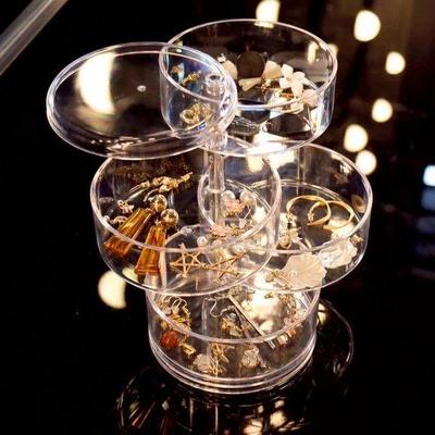1 Pc Multi-Layer Transparent Rotation Jewelry Box
