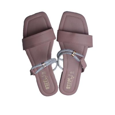 Women's Rexine Plain Flats, Peach