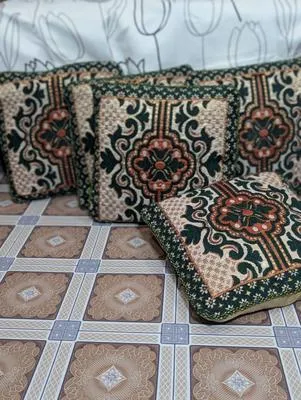 5 Pcs Velvet Jacquard Printed Cushion Cover