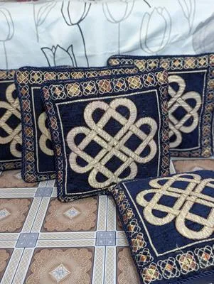 5 Pcs Velvet Jacquard Printed Cushion Cover