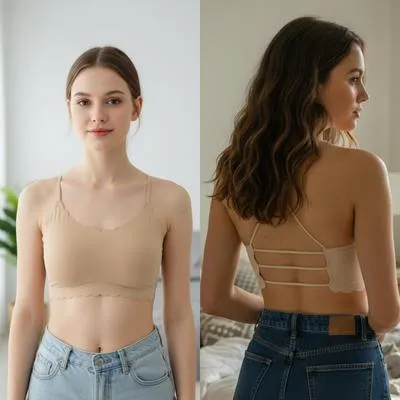 Malai Plain Comfortable And Lightweight Back Cross Top Padded Bra