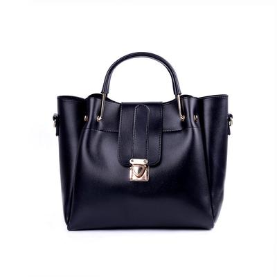 Women's PU Leather Plain Hand Bag Set